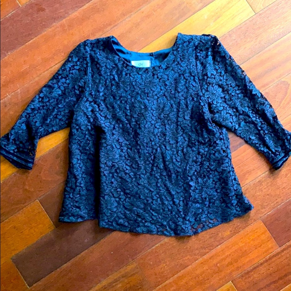 Dolce Vita Navy Lace Top